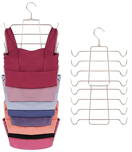 ZEDODIER Tank-Top-Kleiderbügel, platzsparende BH-Kleider, rutschfest, zum Aufhängen, Sport-BH-Halter, Schrank-Organizer und Aufbewahrung für Camisoles, Tank-Tops, BHs, Krawatten, Badeanzüge,