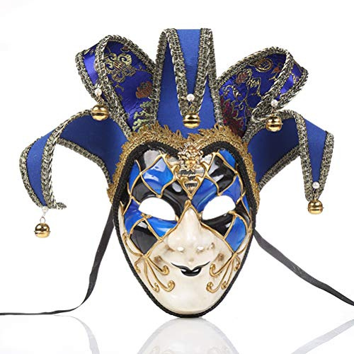 Prevessel Vollgesichtsmaske Herren, Maskerade, Narren-Masken, Frauen, Vintage, venezianische Karnevalsmaske, Halloween-Party