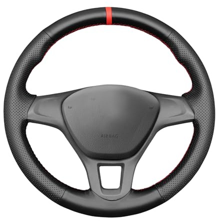 MEWANT Passgenauer Lenkradbezug zum Nähen für Amarok | Amarok / T6 California / T6 Caravelle / T6 Kombi / T6 Multivan / T6 Transporter / Hand Nähen Lenkradschoner Atmungsaktiv