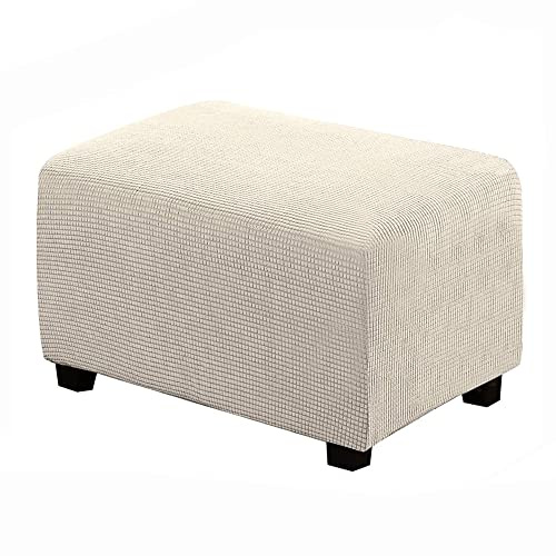 Meigeh Pall Överdrag Rektangulär Puff Skyddsöverdrag Beige