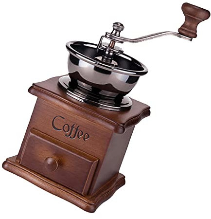 Luzhengyang Molinillo manual de granos de café, especias, nueces, molino de mano, núcleo de cerámica, estilo antiguo