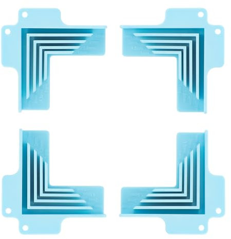 Briartw Set di 4 guide angolari per scatole di truciolato, morsetti di montaggio angolari per scatole di cartone a forma di L, per realizzare scatole, strumento per tenere gli angoli in cartone con