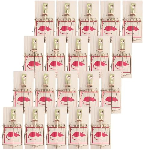 König Design 20 Stück Mausefalle Holz - Klassische Mausefallen Schlagfalle, Hohe Schlagkraft, Leicht zu Verwenden Holz Schnappfalle für Effektive Mäusekontrolle