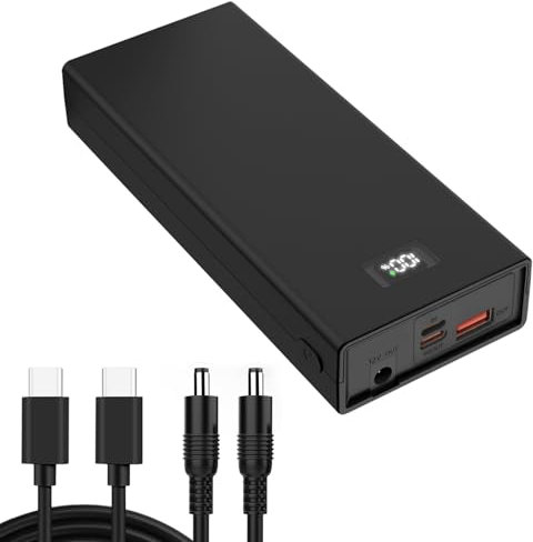 Weehomy Power Bank, Cargador Portátil de 20000mAh con Carga Rápida USB-C, Batería Compatible con iPhone, Samsung, Huawei, iPad, MacBook, Cámara de CCTV, Luz LED y Más (20000mAh)