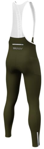 Lo.gas Radhose Lang Herren Gepolstert Mit TräGer Fahrradhose Radlerhose Winter Elastizität Winddicht Atmungsaktiv Schnell Trocknend Fahrrad Trägerhose mit Taschen