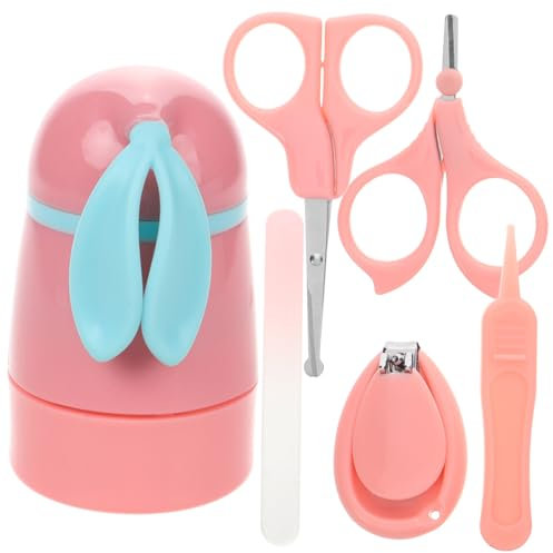 Abaodam Elektrischer Mit Feilen Schere Und Pinzette Für Kleinkinder Nagelpflegeset Mit Etui Für Neugeborene Finger Und Fußnagelpflege Robustem Material
