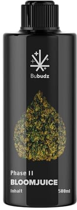 Bubudz Bloom Juice | Cannabis Dünger für die Blütephase | Indoor & Outdoor für Hanf Pflanzen | Biologischer & Veganer Bloom Dünger | 500 ml