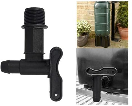 TYNXK Accesorios para Barriles De Lluvia 1pc Bucket Plastic Bottling Faucet Garden Tools Water Storage Rain Bucket Accessories IBC Barrel Water Butt Tap Replacement Accesorios para Depósito(Black)