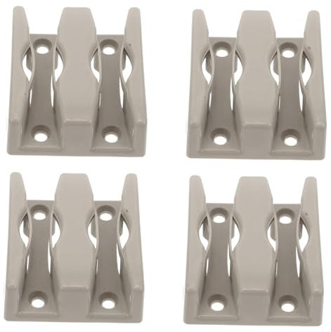 jojofuny Sliding Door Gear Shower Room Swing Stopper 4pcs Glass Door Guides Durable Easy to Install Pp Material