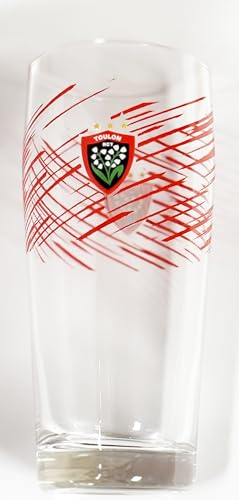 2 x Verre à bière RCT RC Toulon - Rugby Club Toulonnais - 300 ml