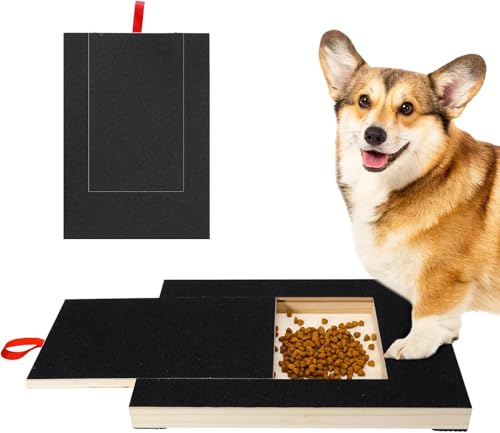Platine Dog Nail Scratch Board, Multifunctional Scratching Board and Nail File for Puppies and Dogs, Durable Paw Scratch Pad with Built-in Treat Compartment for Pets