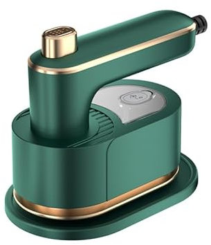 fdsmall Mini-Dampfbügeleisen, faltbares handgehaltenes Reise-Dampfbügeleisen, Reiseeisen 30s schnelle Aufheizung, tragbares Dampfbügeleisen für Haus und Reise, 50ml Wassertank (Green)