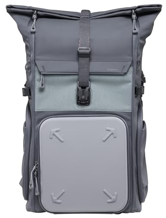 ULANZI BP04 Sac à dos pour appareil photo 25 l Fonctionne avec Apple Find My, imperméable Hard Shell Sac pour appareil photo professionnel absorption des chocs pour photographes DSLR Mirrorless