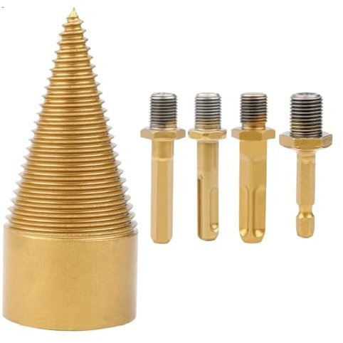 Firewood Drill Bit - Electric Drill Bit Log Splitting Firewood Drill - Wood Splitter, Electric Log Splitter Hex Drill, Sturdy Screw Cone Driver Tools