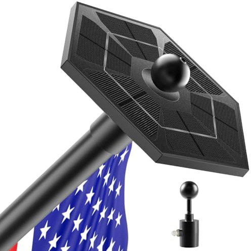 Flag Pole Light Solar Powered with Top Mount Accessories, Dusk to Dawn Solar Flagpole Light IP67 Waterproof Upgraded Smart Charge Discharge Algorithm Technology for 12+ Hours Lighting