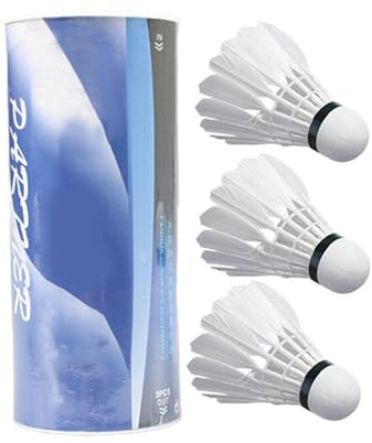 Badminton-Federball, 9 x 6 cm, Federbälle, Badminton-Feder, professionelle Federbälle, Badmintonball, Hochgeschwindigkeits-Federbälle, Feder für Ndoor, weißes Federbälle, stabil