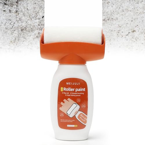 Pintura de pared blanca 500 g – Rodillo 2 en 1 con pasta de reparación para grafitis y manchas