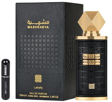 Perfume Mashrabya Original 100ML Perfume Árabe Unisex de Larga Duración EDP Incluye Atomizador Recargable 5ML, Fragancia Oriental y Especiada con Notas de Manzana Shisha, Tabaco y Vainilla (Mashrabya)