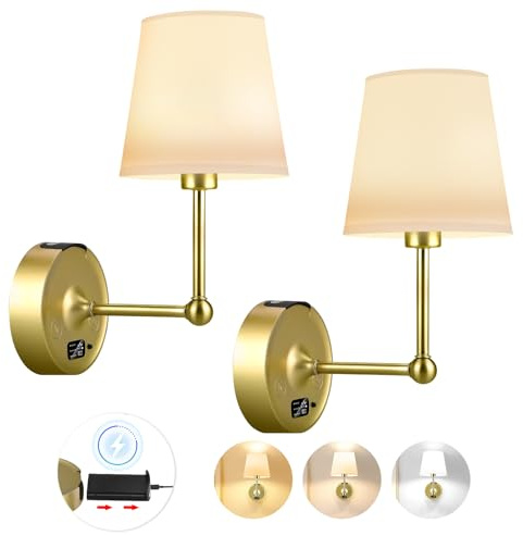 CkeyiN Pro 2PCS Wall Lights Battery Operated,Ultra-Long Battery Life of 12H,Rechargeable Wall Lights Indoor with 10000mAh Detachable Battery,3 Color Temperature Cordless Wall Light