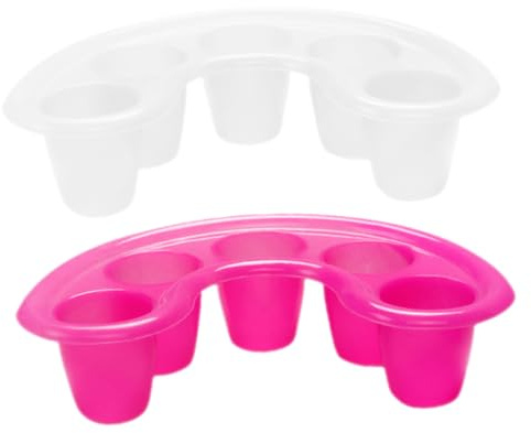 TOPPERFUN 2stücke Einweichschale Für Nägel Nagelkunstzubehör Maniküre-einweichschalen Fingerbadschalen Aus Kunststoff Einweichbehälter Für Nagelstudio Und Zuhause