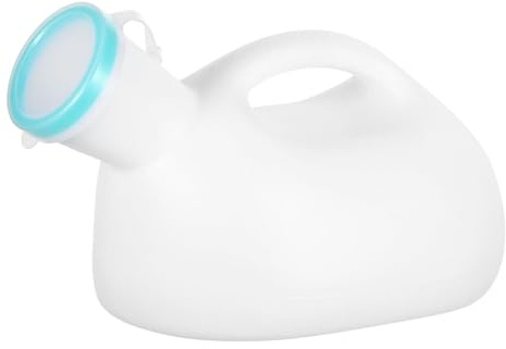 NOLITOY Orinatoio Uomo Portatile Bianco con Coperchio Plastica Robusta Riutilizzabile per Viaggi e Uso Domestico Design Ergonomico per Comodità e Facilità d Uso