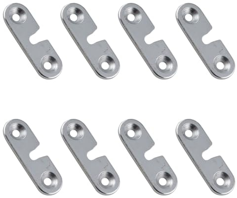 JCBIZ 8PCS Picture Frame Accessories Alloy Keyhole Hanging Plates Metal Joined Panel Connector Repair Bracket Corner Brace