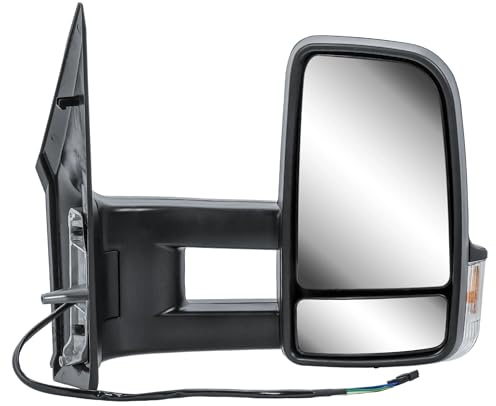 Außenspiegel Rechts für Mercedes Sprinter W906 VW Crafter 2006–2018 | langer Arm, elektrisch, beheizt, mit Blinker