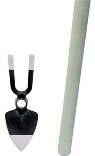 1 PZ ZAPPA CUORE BIDENTE OCCHIO T 229 + MANICO ORSATTI ACCIAIO FORGIATO/FAGGIO GR 550 MM 110X300 H.CM 130