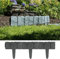 Lot de 10 bordures de parterre de 2,5 m (l x h) 25 x 23 cm - Gris pierre - Aspect pierre