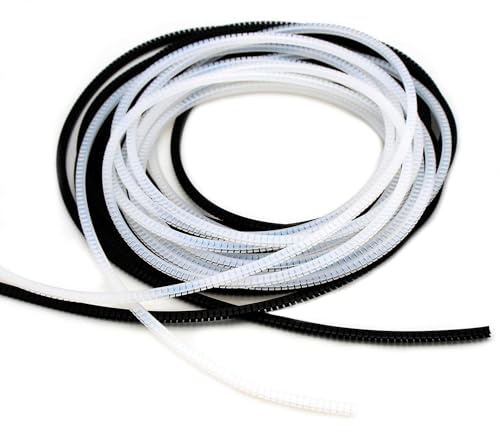 Tueascallk Flexible Sharp and Rough Edge Trim Protector, Push-in Edge Shield for Steel Panels, Wood Panels, Glass and Plastic Panels, Fits 0.03-0.045 Thickness Edge, Black, White, 32'