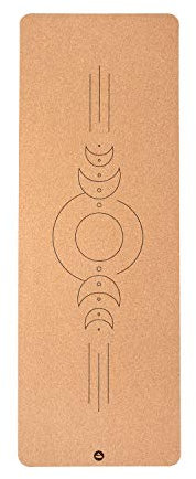 bodhi Yogamatte Kork | 4 mm | 100% Nachhaltig & Ökologisch | Hohe Rutschfestigkeit | Yoga Matte aus Kork & Naturkautschuk | Ideal für Hot Yoga | 185 x 66 x 0,4 cm | Luna