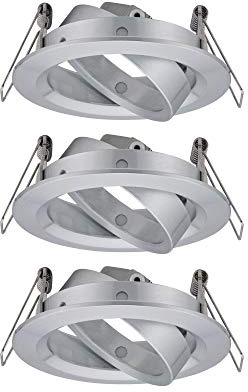 Paulmann 92490 Einbauleuchte Choose Spot schwenkbar max. 3x10W Deckeneinbaustrahler Alu gedreht Einbaulampe ohne Leuchtmittel Alu