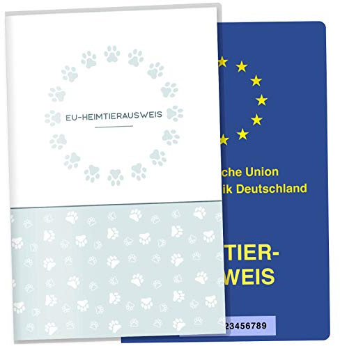 OLGS EU-Heimtierausweis Hülle Lovely Pets Tierausweis Schutzhülle Geschenkidee Reisedokument Tiere Haustier Tierpass (footmark, EU-Heimtierausweis)