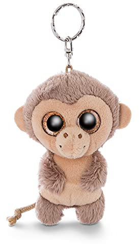 NICI 46941 Original – Glubschis Schlüsselanhänger Hobson 9cm – Affen Kuscheltieranhänger mit Schlüsselring für Schlüsselband, Schlüsselbund & Schlüsselhalter, braun/beige