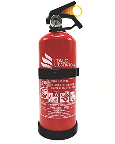 Estintore a Polvere da kg 1 ABC per Barche Auto Moto Abitazioni omologato RINA e MED
