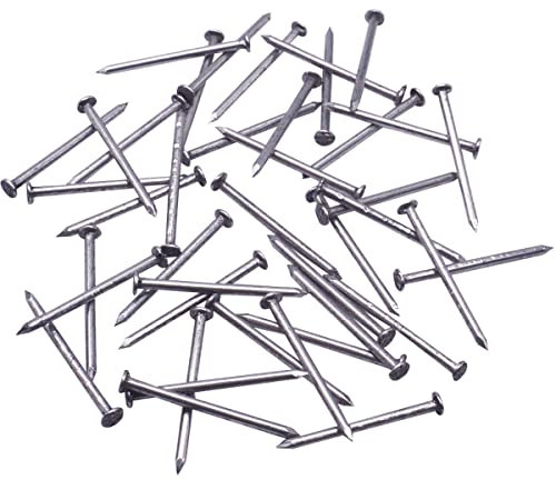 SKIR'CO Chiodi da costruzione in acciaio da 1,8 x 32 mm, testa piatta e rotonda, multiuso, per legno, 250 pezzi