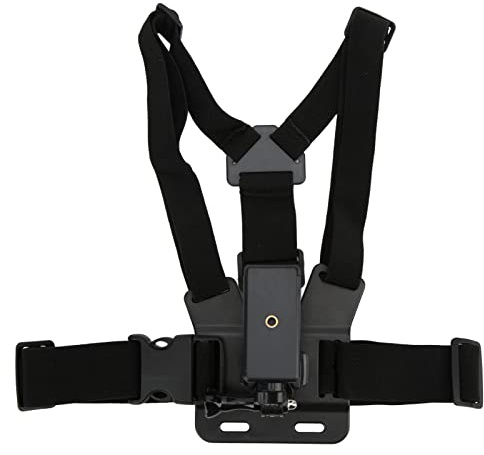 Correa de Arnés de Montaje en el Pecho Selfie Ajustable para Teléfono Celular con Soporte de Clip para Teléfono Celular, Disparo con Manos Libres, Soporte Desmontable, para