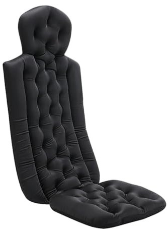 LOVIVER Badewannenkissen Ganzkörper Badekissen, Badewannenmatte Ganzkörper Weich mit Kissen, Schnell Trocknendes Badekissen Rücksenkissen Atmungsaktiv für Home SPA-Badewannen Badezimmer, Schwarz