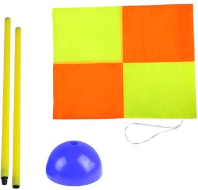 JISADER Fußball-Eckfahne, Fußball-Eckfahne für Männer und Frauen, Spielfeldausrüstung, für Wettkämpfe, 2 Stück Stangen, Blaue Basis