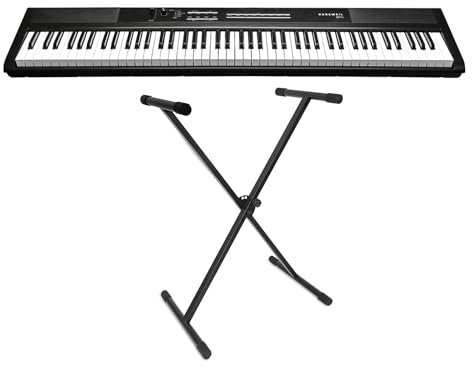 Kurzweil KAS1-LB Stage Piano Keyboard Schwarz 88 Tasten + keepdrum Keyboardständer