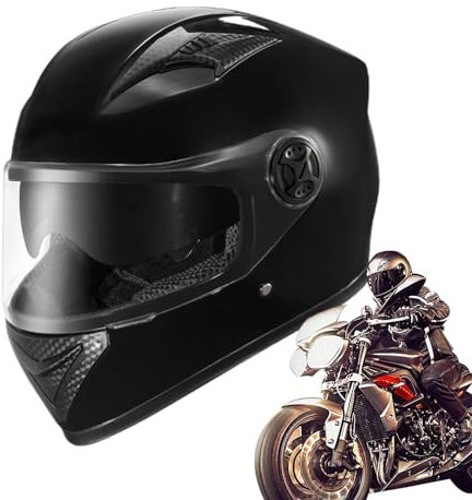 Casco integral de moto ligeros cascos de moto modernos con doble visera, antivaho, cálido y ligero, casco de bicicleta de carretera para motos de crucero