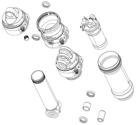 ROCKSHOX 710845908415, Rock Shox Accessorio Damper Shaft, SIDLUXE Fa A2 35 Unisex Adulto, Nero, Taglia Unica