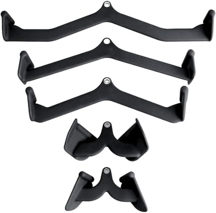 PH Fitness Multi Grip Attachment Set [5 Handtag] – Mångsidiga Grepp för Lat Pulley & Rodd – Justerbar Fitness Bar med Skumgummi Antislip – Perfekt för Hemträning & Styrketräning