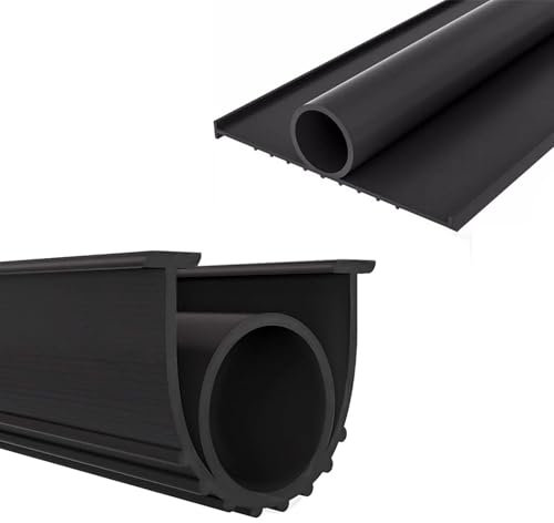 Joint de porte de garage universel en forme de D - Isolation acoustique - Pour portes de volets roulants - Noir - 10 m/20 m