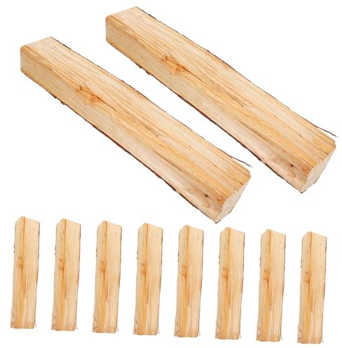 Cabilock Troncos Decorativos para Chimenea 10 Piezas 30 Cm Madera Auténtica Ambiente Cálido Decoración Interior Fiestas Al Aire Libre Leños Falsos para Hogar Acogedor