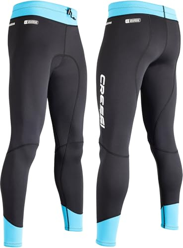 Cressi Guardian Lady Neoprene Pants Black/Aquamarine 2mm M/3-Pantalon Néoprène 2mm, pour la Natation, Le Snorkelling, Le Sup, Le Surf et d'autres Sports Nautiques, Noir/Aiguemarine, M/3, Femmes