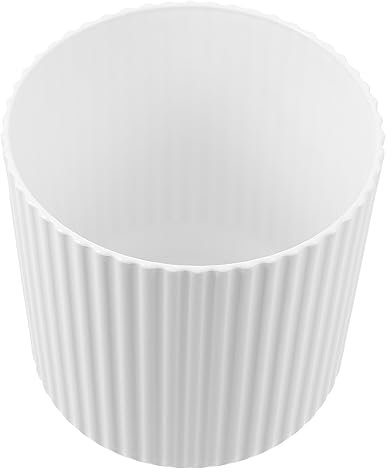 Veemoon Mini Poubelle de Table Blanche 1,5 L en Plastique Robuste sans Couvercle, Réutilisable pour Bureau et Salle de Bain, pour Maison, la Cuisine et Chambre, Modèle Compact