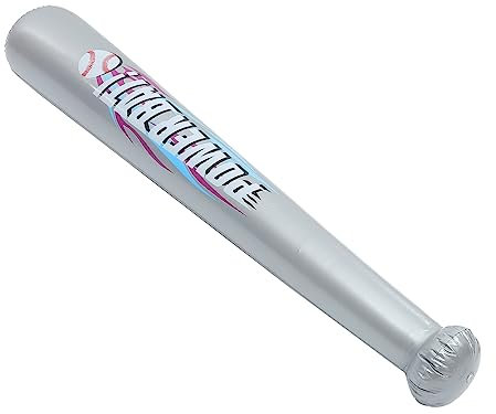Supvox aufblasbarer Baseballschläger federnd Geburtstag Fledermäuse Schaum Dekorationen für kinderspielzeug aufblasbarer Stock Partydekoration im Baseball-Stil PVC Grey