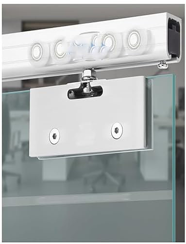 Generico Kit Binario per Porta Scorrevole in Alluminio, Binario per Porta a Scomparsa Nascosta, Kit Ferramenta per Porte Scorrevoli in Vetro per Doccia e Armadio (140cm)