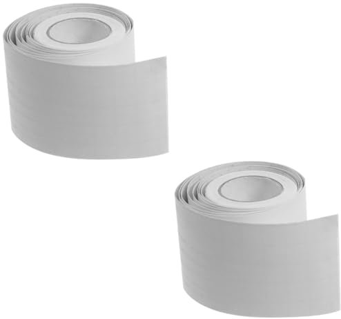 UKCOCO 2 Rollen Wandtattoo Im Hintergrund Kanten Aufkleber Selbstklebende Sockelleiste Grenze Trimmt Fußleiste Vinyl Planke Trimmen Bodenbelag Streifen Ecke Pvc